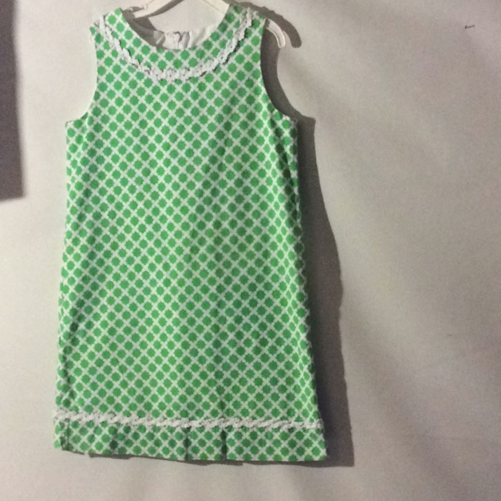 Bailey Boys Classic girl green cotton dress # 10